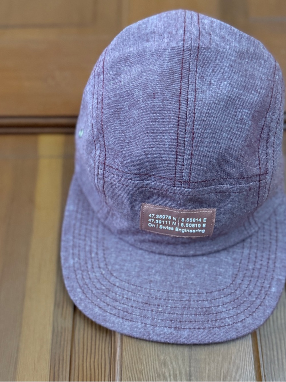 On Running Faded Maroon Five-Panel Cap